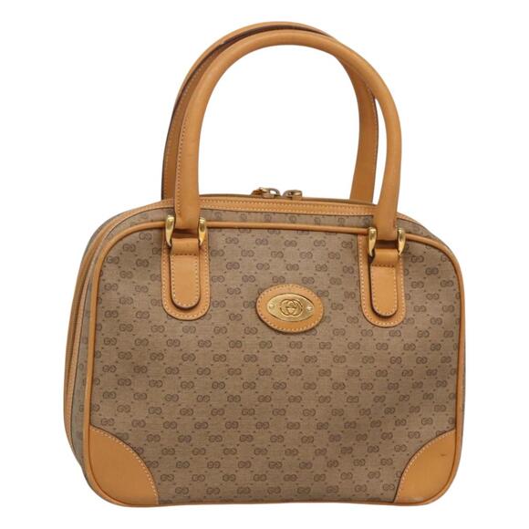 GUCCI Micro GG Supreme Hand Bag Pvc Beige Gold 000 39 000 39 - Picture 1 of 16